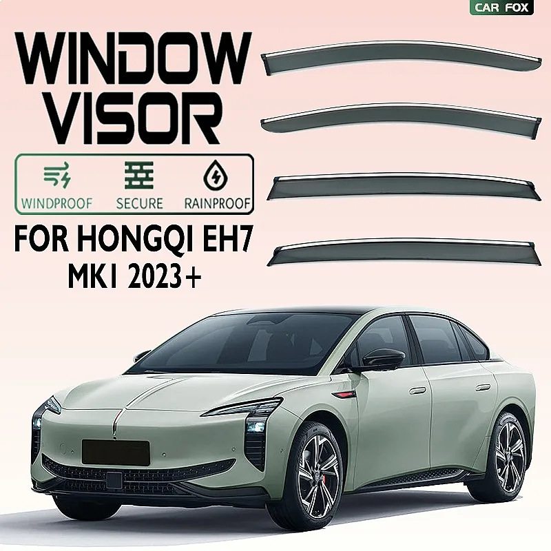 

For Hongqi EH7 2023 Car Window Visor Rain Sun Shade Windshield Side Awning Auto Accessories