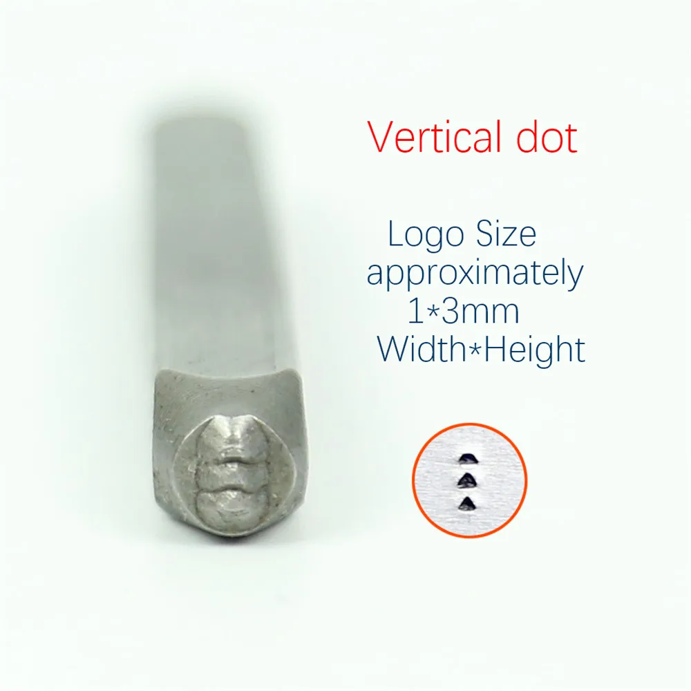 BateRpak Dot V Design Steel Punch Stamp,Metal Jewelry Design Stamps 3mm