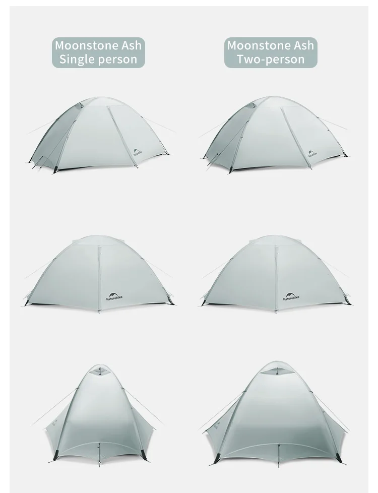 Naturehike 2026 Neues Ultraleichtes Wasserdichtes Atmungsaktives Zwei-Personen-Wanderzelt Outdoor Sechs-Fenster-Campingzelt mit Schnellaufbau – Detail 18