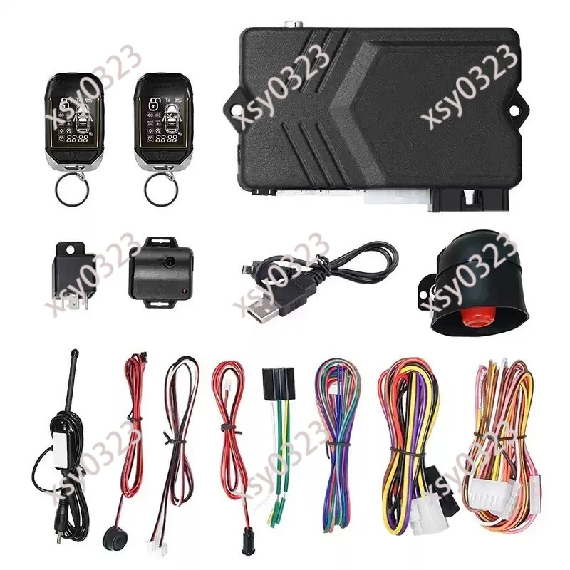 Two Way Car Security Alarm System, Remote Starter with 1500M Remote Control Anti-theft Device