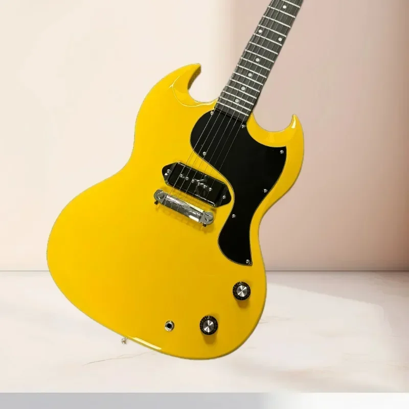 

Free Transportation Sound Super Great Yellow and Black SG Electric Guitar Rosewood Fingerboard Mahogany Body 22 Tone Position