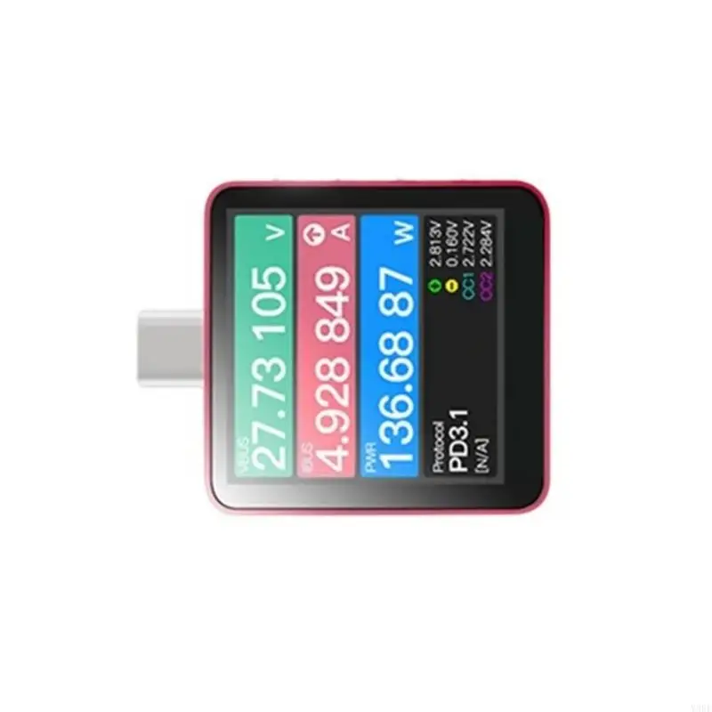 2025 Máy đo hiện tại USB PD3.1 Điện áp mới với các bảo vệ thông minh và ghi dữ liệu 1.54 inch Màn hình