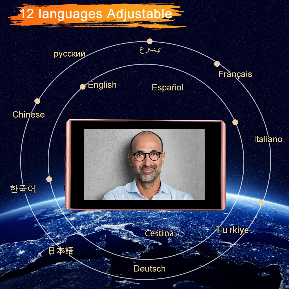 Sectyme New 4.5 Inch Peephole Video Doorbell Camera Smart Home Motion Detection Monitor Door Bell PIR Night Vision Door Viewer