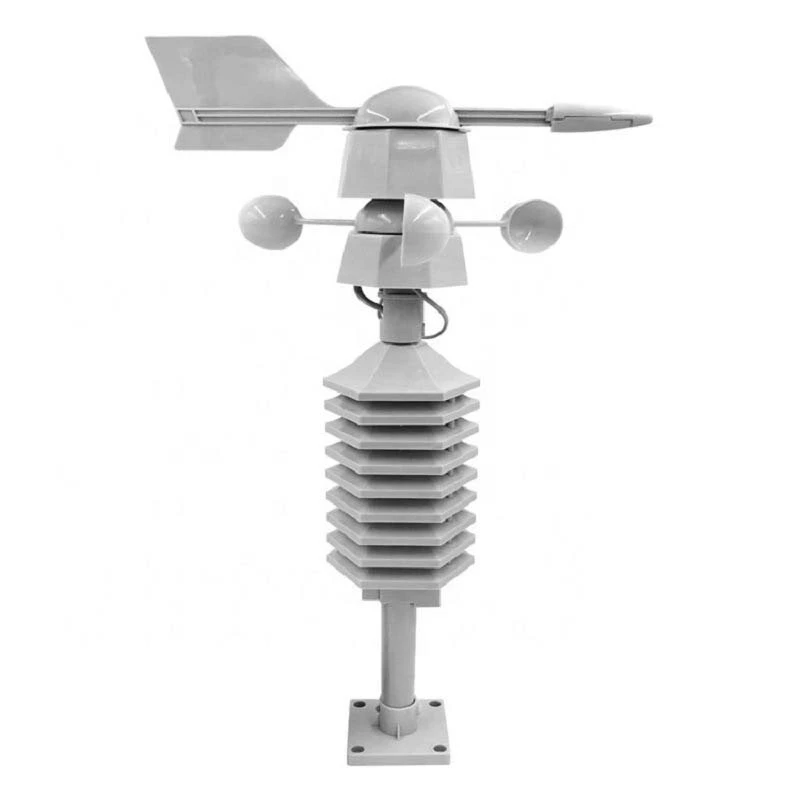 RF 433Mhz draadloze weerstationklok met windsnelheidstester en richtingssensor Temperatuurweersvoorspelling Rijk