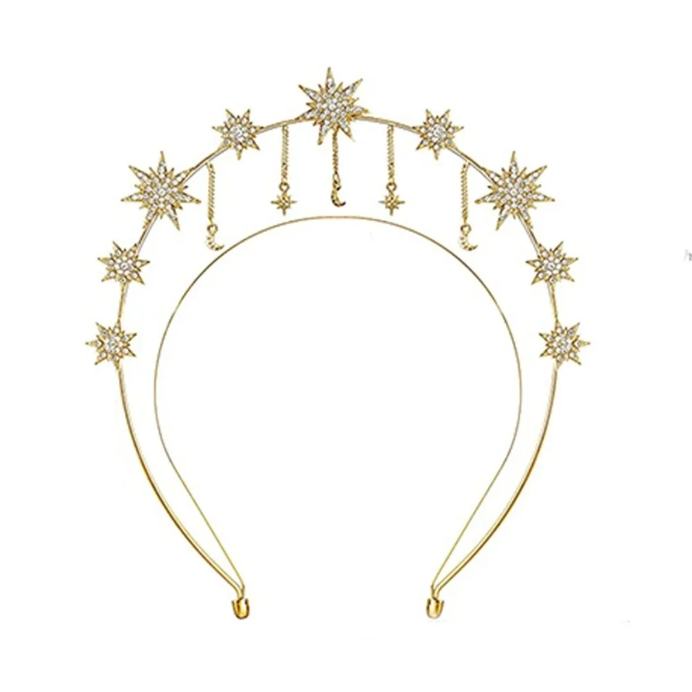 

Gothic Halo Sun Crown Black Color Cross Spiked Headpiece Photography Performance Baroque Style Renaissance Cosplay Headband