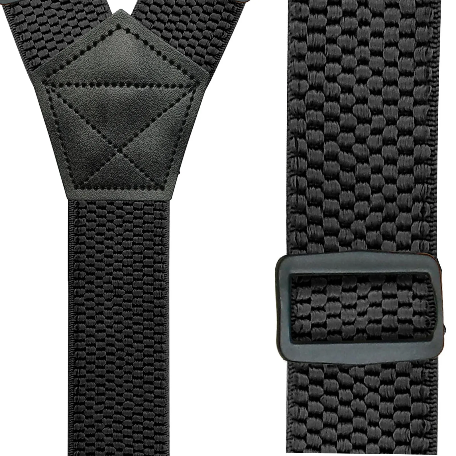 Robuste Hosenträger für Männer, Arbeit im Freien, 3,8 cm/1,5 Zoll, Y-Rücken, 3 Kunststoff-Clips, verstellbare elastische Hosenträger, Riemen, Gürtel – Detail 4