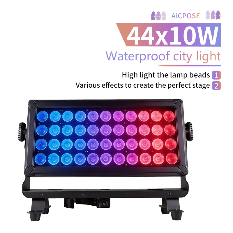 

44x10W RGBW Outdoor IP65 Wash Lights with Pixel Control Brightness Lighting for DJ Disco Wedding DMX512