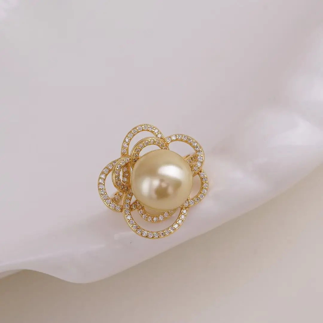 S925 Sterling Silver Adjustable Finger Ring Mountings Base Setting Findings Jewelry Components for 10-11mm Pearls 3pcs/lot