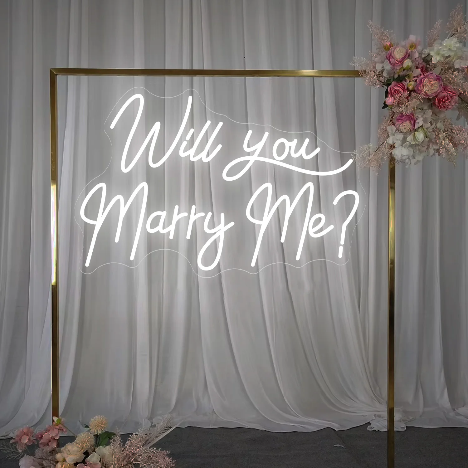 

Will You Marry Me Neon Signs Letter LED Lights Romantic Wedding Mariage Boda Party Decoration Proposal Room Decor Wall Art Lamp
