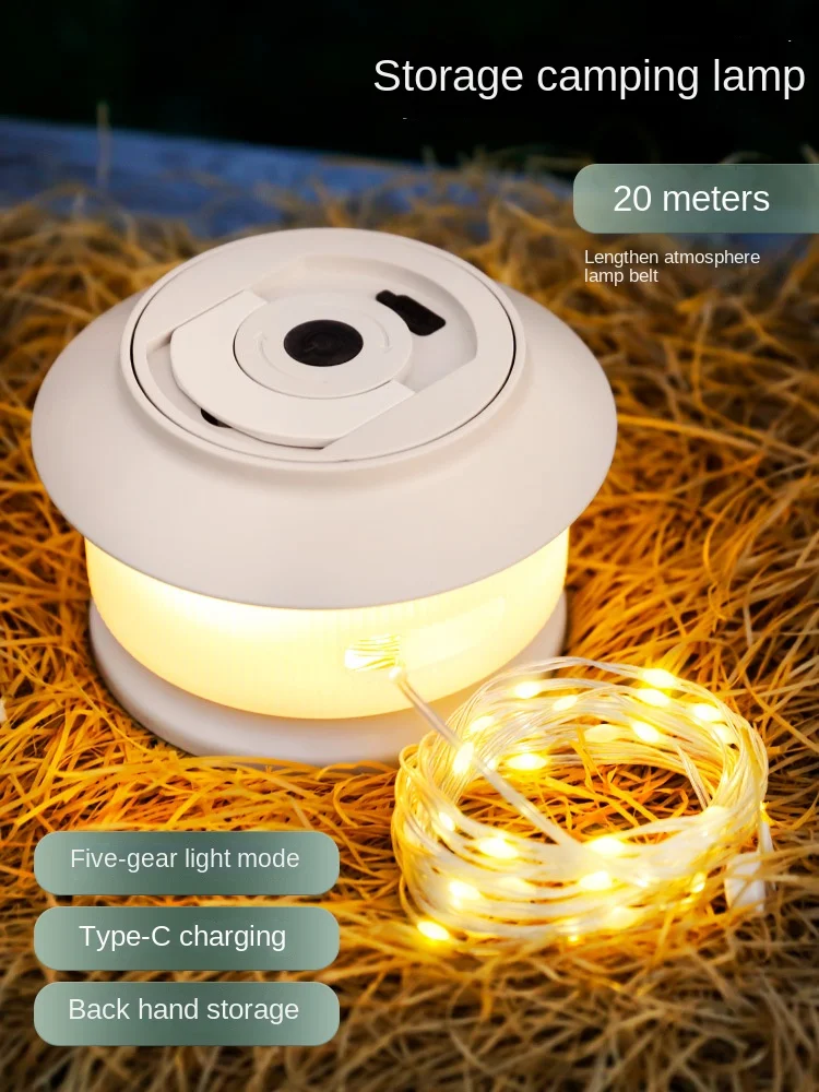 

Outdoor Galaxy Camping Tape Measure light Camping Atmosphere Light Waterproof Portable storage string light Camp lighting