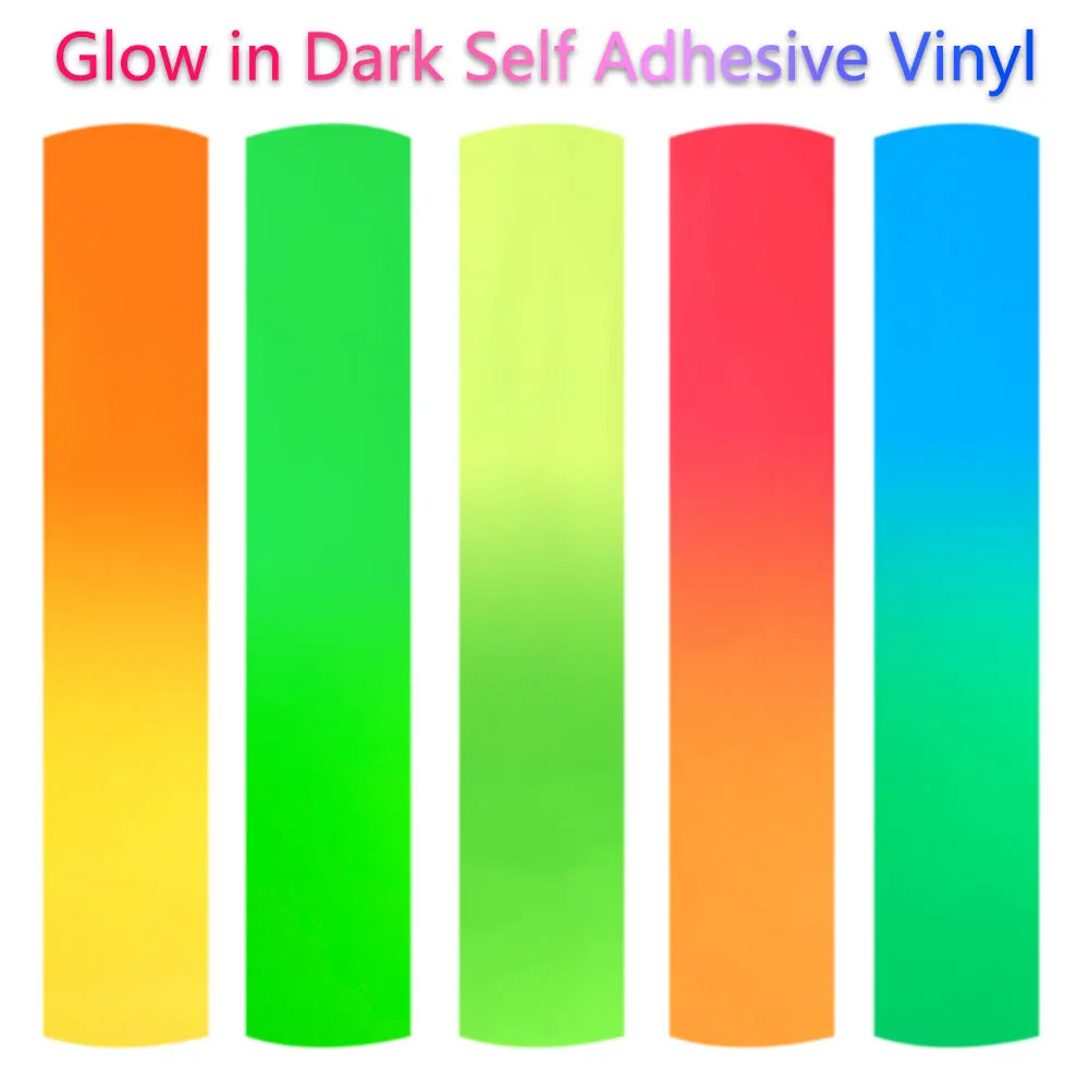 Glow in the Dark Self Adhesive Vinyl Luminous Film Sheet/Roll For Craft Cutter DIY Glass Neon Wall Cup Home Decoration Stickers