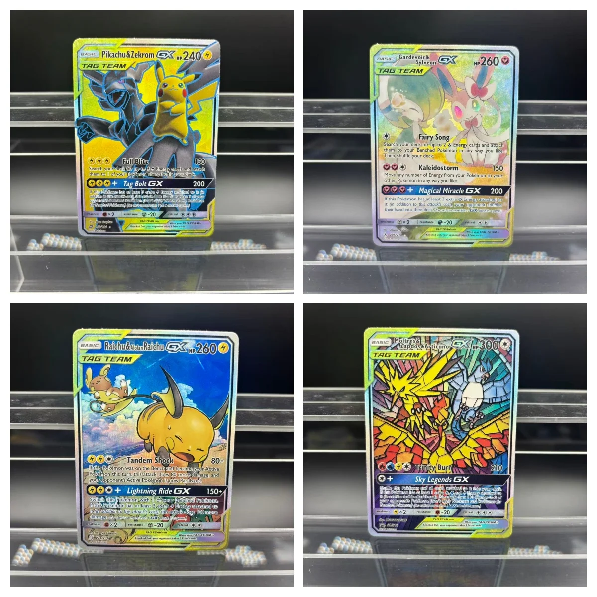 

DIY PTCG Collection Cards Zekrom Umbreon Espeon Mewtwo GX EN Self Made Single Card Classic Game Anime Card Gift Toy