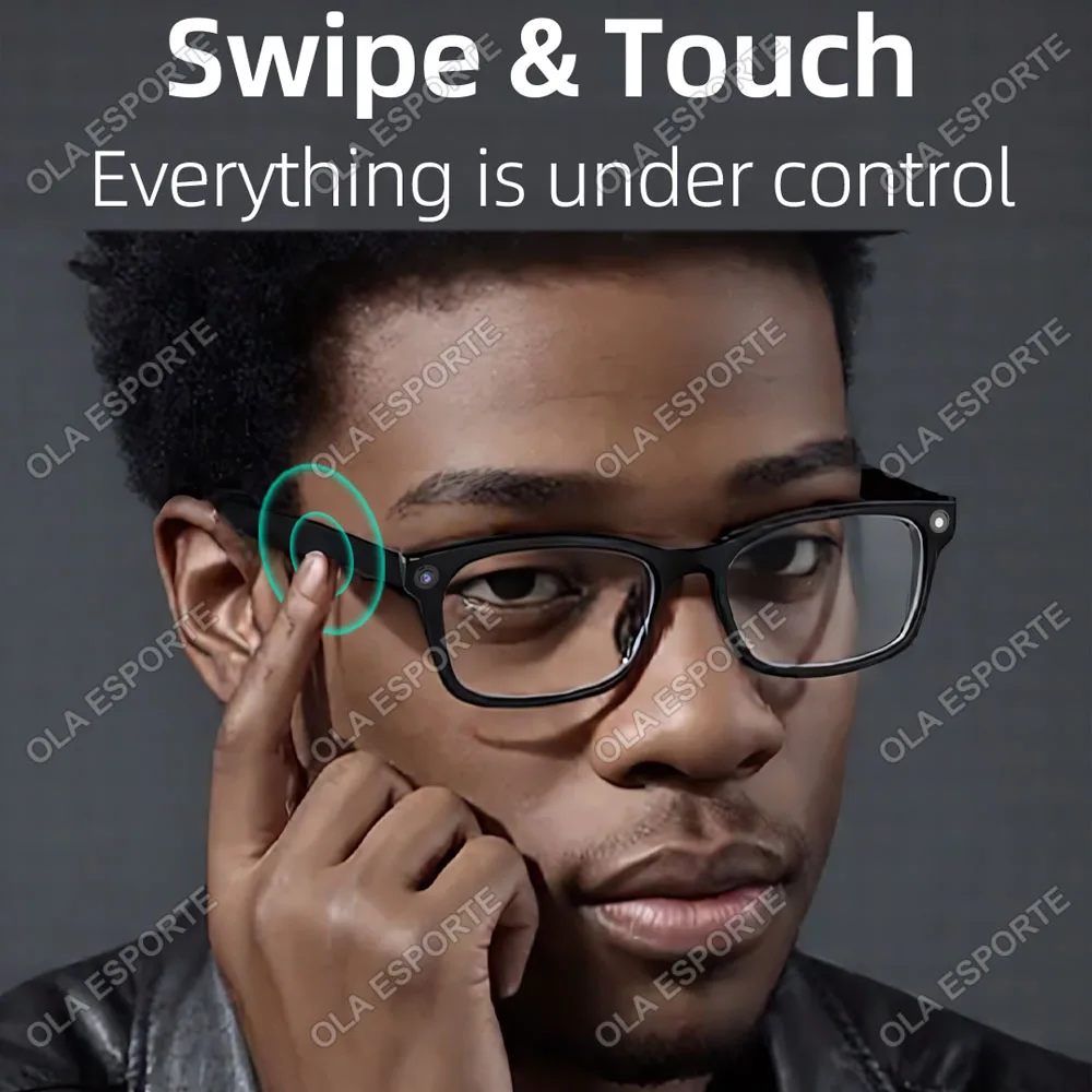 4K HD AI Smart Glasses WIFI Chat GPT Camera Bluetooth Call Voice Assistant Control Anti Blue Light UV400 Smart Glasses Men Women