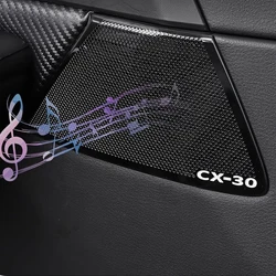 Stainless Steel Interior Door Speaker Around Cover Trim For Mazda Cx-30 Cx30 2020 2021 2022 Car Accessories Stickers