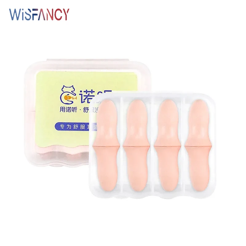 4 Pair Sponge Ear Plugs Washable Noise Stopping Earplug Reduction For Travel Sleeping Good Sleep Helper Stop Snoring Soft Foam