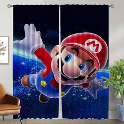 Halloween Decoration Super Marioes Curtains for Living Room Curtain Partition Tulle for Bedroom Blackout Curtains 2 Pieces Child