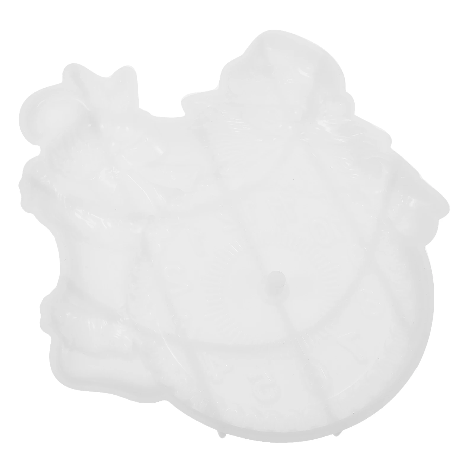 

Round Clock Mold White 8653 Santa Claus Roman Numeral Dial Craft Resin Silicone for DIY Flexible Reusable Christmas Decor
