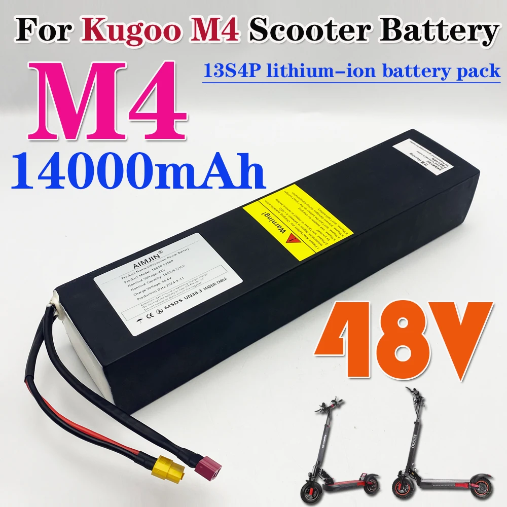 

Original 48V 14000mAh 18650 13S4P 672Wh Lithium Ion Battery Pack Suitable for Kugoo M4 Electric Scooter Battery+Built in BMS