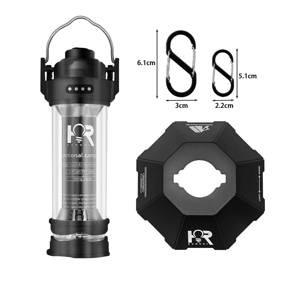 Camping Lamp Portable Tent Lantern Lamp USB Charging Lamps Outdoor Camping Emergency Lamp Flashlight Hiking for CARGO
