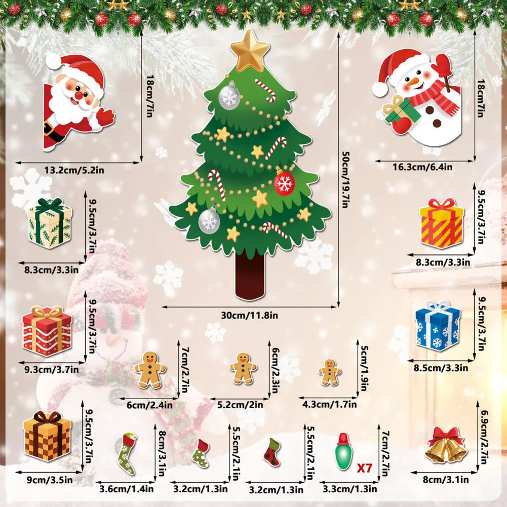 

1 Set Of Christmas Metal Fridge Magnet Stickers For Kitchen Decor, Fridge Magnets, Christmas Tree Decorations