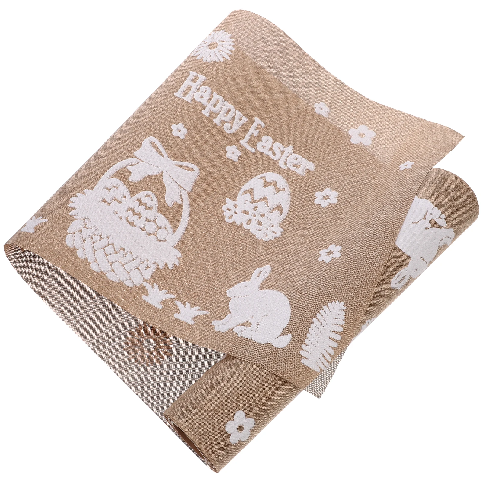

Easter Table Runner Rabbit Egg Print Decor Cloth Holiday Kitchen Party Supplies Spring Tablecloth
