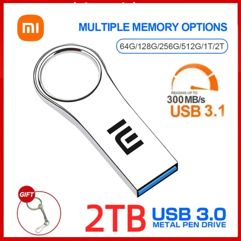 Xiaomi USB 3.0แฟลชไดรฟ์ความเร็วสูงปากกาไดรฟ์2TB 1TB USB 3.0เมมโมรี่สติ๊ก512GB แฟลช pendrive โลหะ memoria USB Disk ใหม่