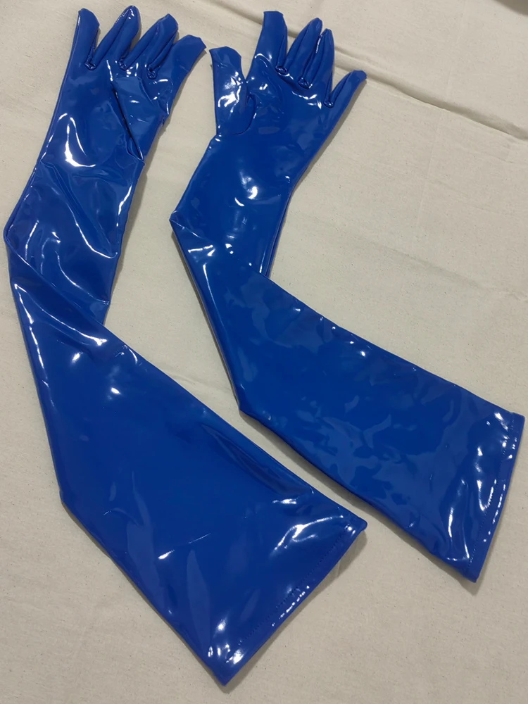 

Перчатки S-XXL из ПВХ с эффектом мокрой кожи, блестящие, из искусственной кожи, для косплея, выступлений, рукавицы, митенки, перчатки-рукавицы