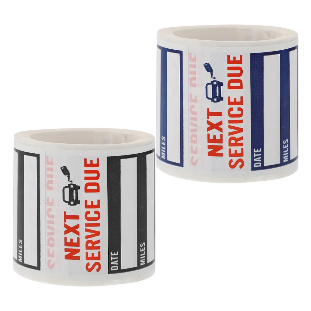 

300pcs Maintenance Reminder Labels Waterproof Adhesive Car Stickers Easy Removal No Residue Service Due Stickers Oil Change