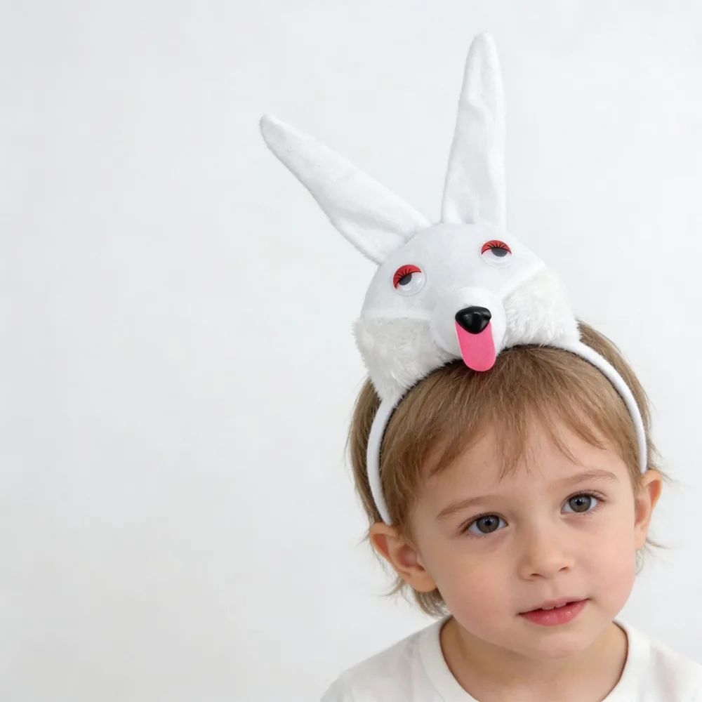 

Плюшевые повязки на голову с ушками кролика для взрослых и детей, белые и розовые, для дня рождения, свадьбы, косплея, костюмов, Рождества