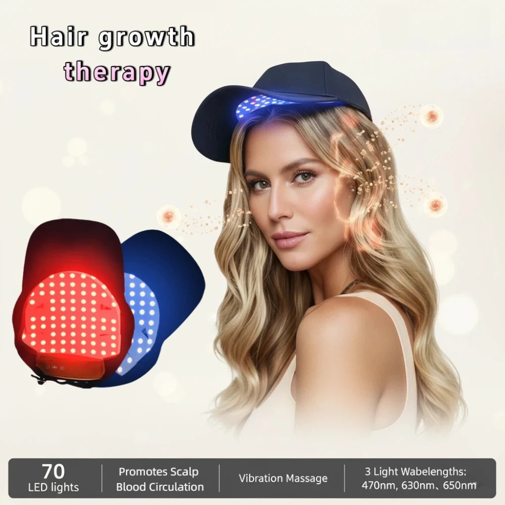 

Шапочка для роста волос красного света Инфракрасное устройство против выпадения волос предотвращает выпадение волос и способствует кровообращения кожи головы