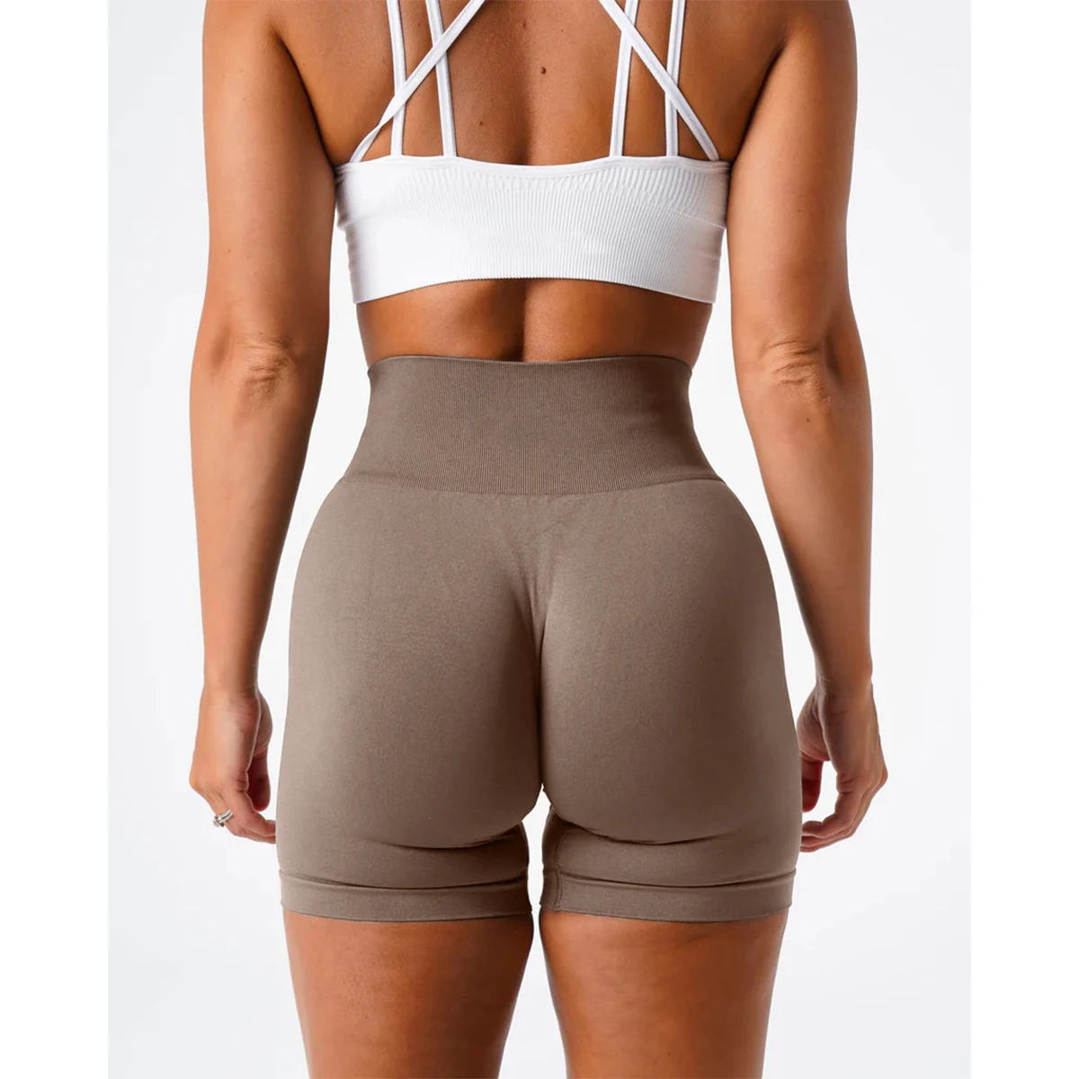 TKITK Spandex Solid Seamless Shorts Women Soft Workout Tights Fitness Yoga Pants Gym tight pants leggings cycling shark pants image 2