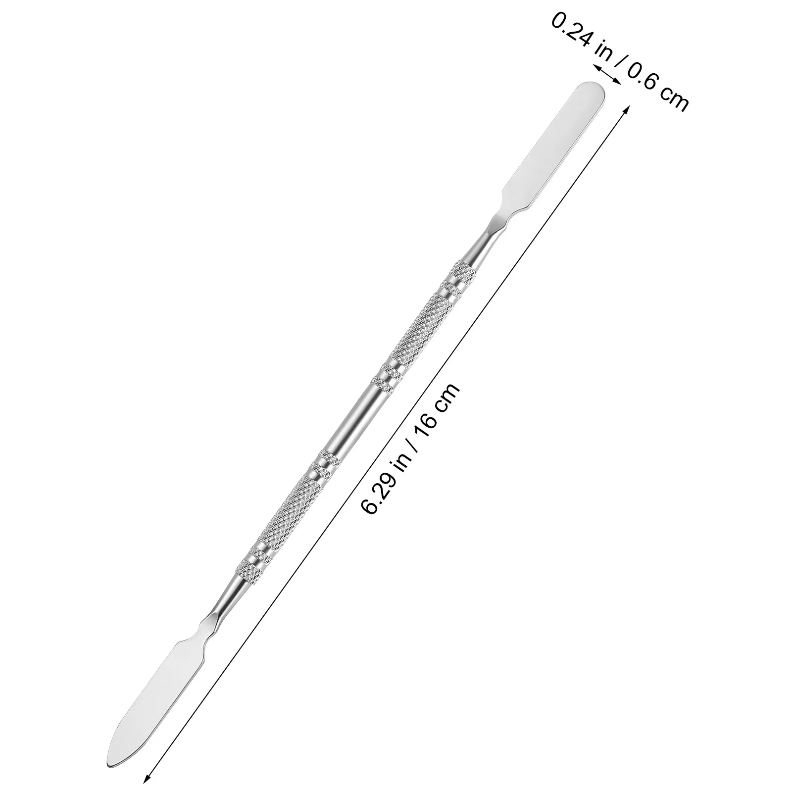 Outil de mélange de maquillage en acier inoxydable argenté, pour fond de teint, ombre à paupières, correcteur, accessoire de tige de mélange