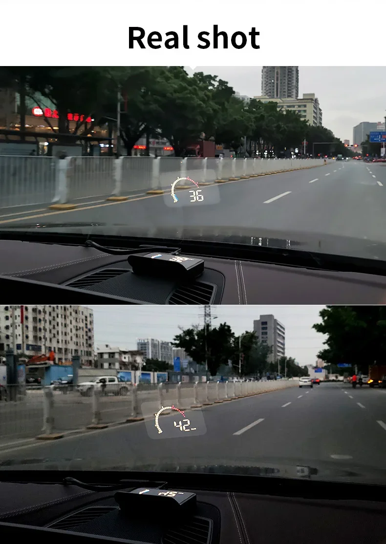 السيارات الإلكترونية سيارة HUD رئيس متابعة العرض obd2 + GPS EUOBD سرعة RPM استهلاك الوقود الجهد العارض الزجاج الأمامي الجهد إنذار