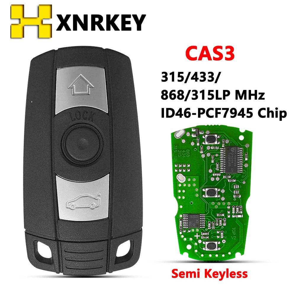 XNREKY รถรีโมทสมาร์ทคีย์ PCF7945 315Mhz /433/ 868MHz /315LP สำหรับ BMW 1/3/5/7 Series CAS3 X5 X6 Z4รถ KR55WK49127