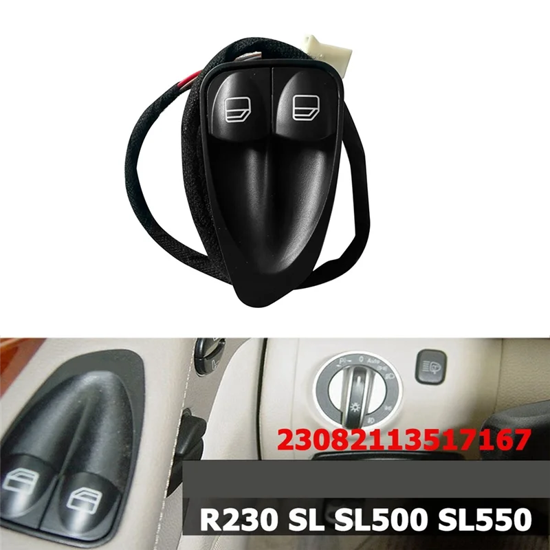 23082113517167 Left Car Power Door Window Switch for - R230 SL SL500 SL550