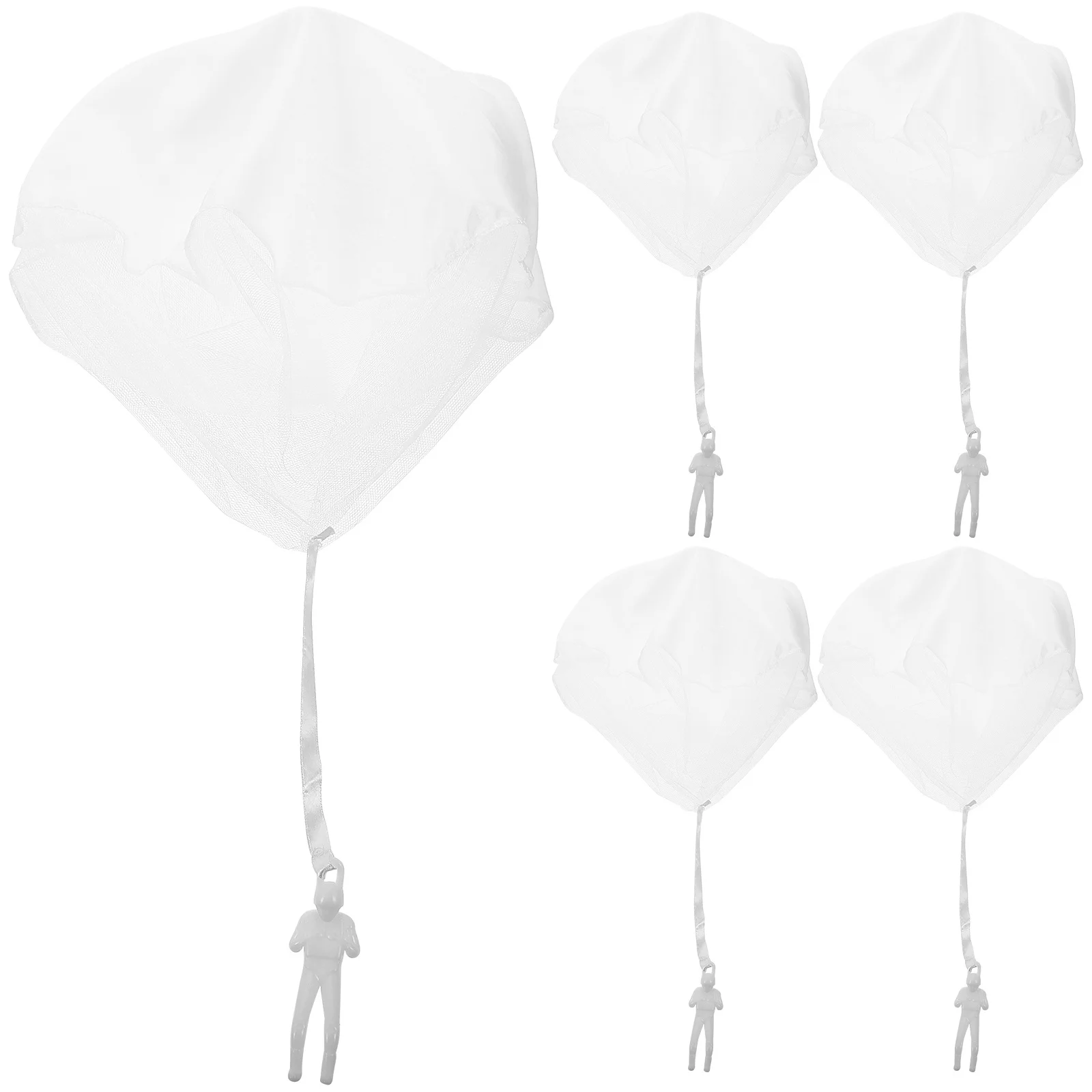 8 szt. Mini Żołnierzyki DIY do Zabawy na Zewnątrz, Malowalne, Małe Spadochronowe Żołnierzyki z Plastiku do Zabawy na Zewnątrz