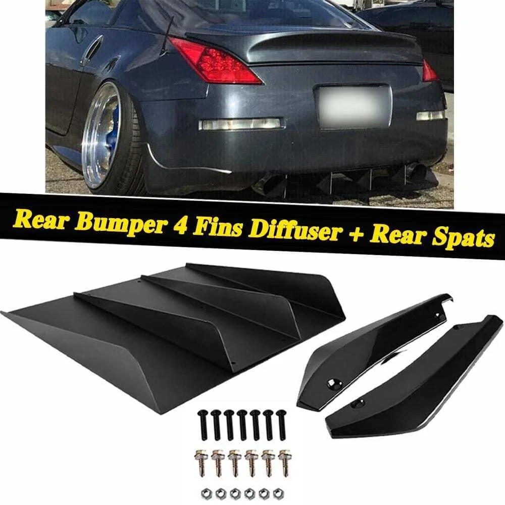 

For Honda Accord 2015-2017 Rear Diffuser + Rear Spats Splitter Bumper Spoiler Lip United States