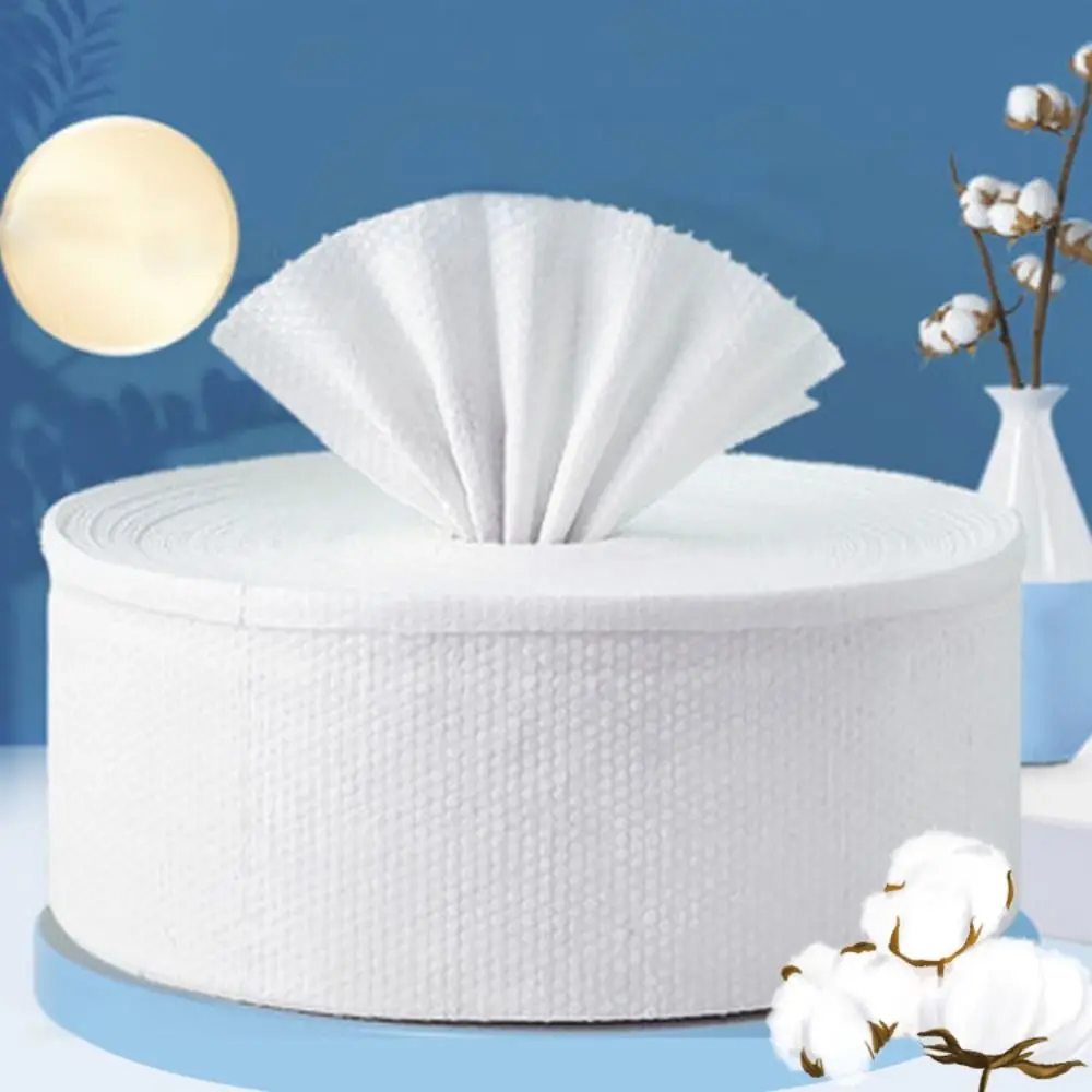 Ultra-large Roll Facial Towel Disposable Pearl Pattern Makeup Cleaning Towel Extra Thick Wet and Dry Wiping Face Towel