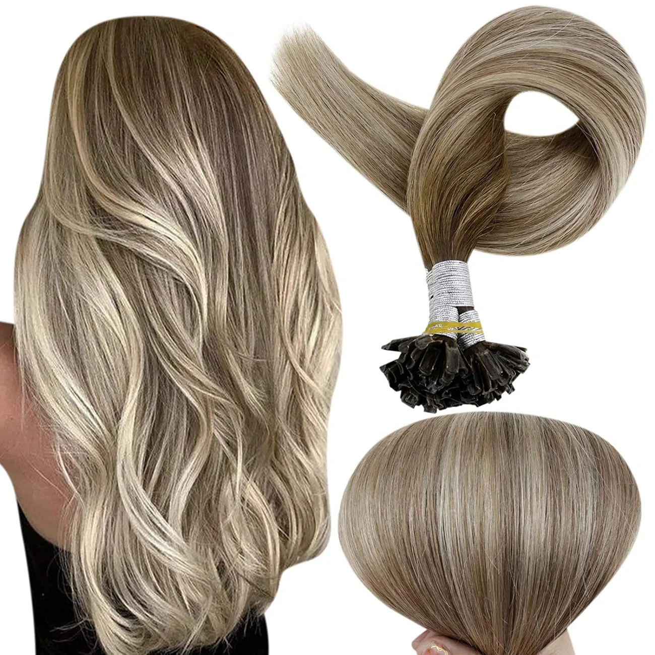 

Full Shine U Tip Hair Extensions Fusion Hair Extensions Keratin Straight Large Weight Hair Extensions 1g/s Total 150G