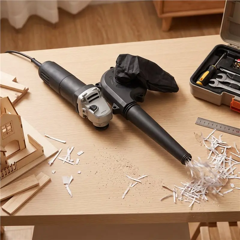 Strong Wind Power Angle Grinder To Blower, Angle Grinder Modified Into Vacuum Cleaner Blowing Suction Function-AT36