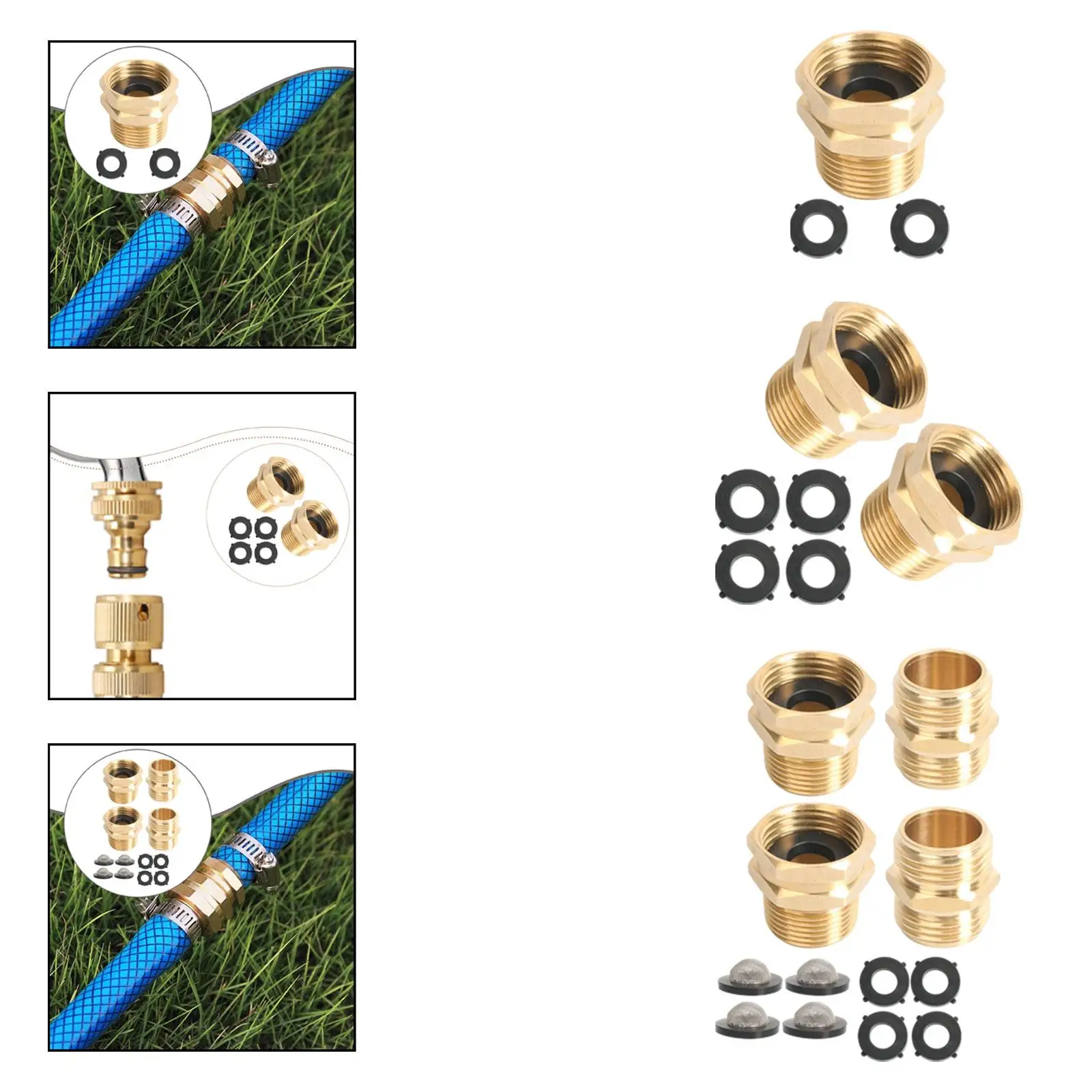 Professional Garden Hose Connector Brass High Performance Pipe Connection Fasteners for Hose Repair and Extension