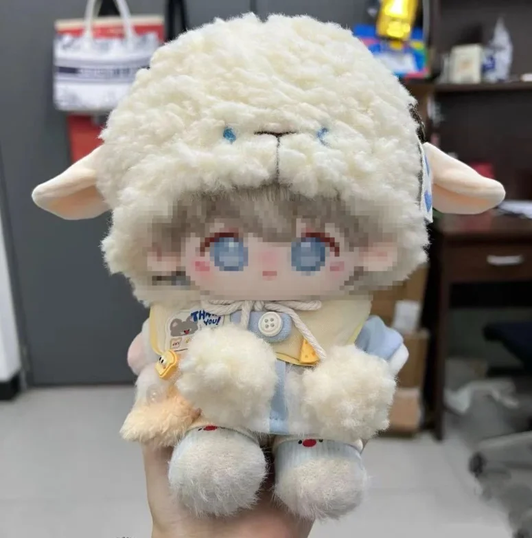20cm Cosplay Baby Clothes Puff Lamb Headset Autumn/Winter Cotton Doll Cute Clothes Cartoon Doll Replacement Set