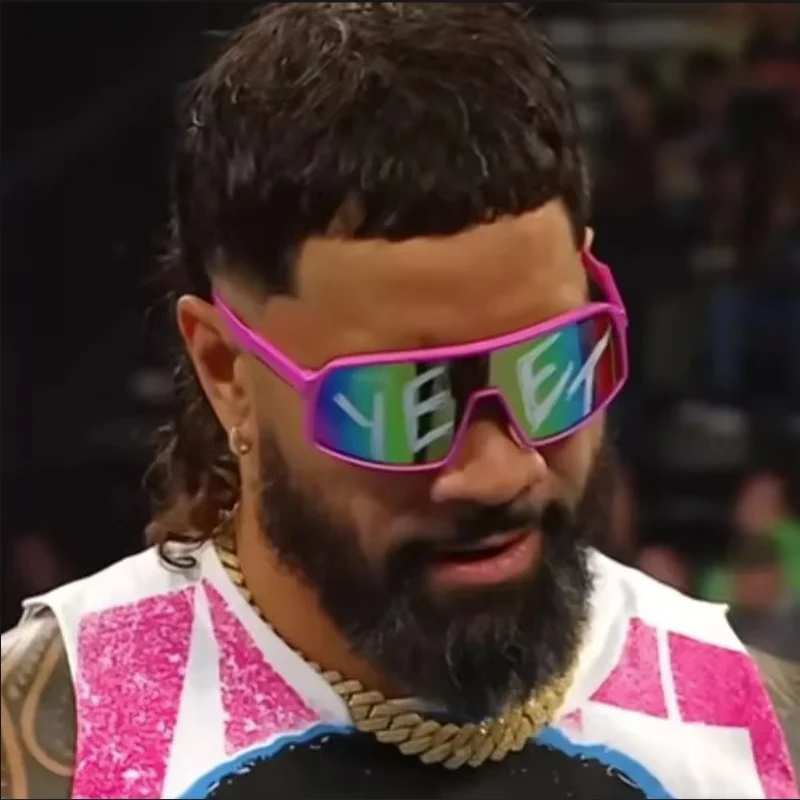Jey Uso Yeet Sports Shades Glasses Bloodline USOS RARE RED Sunglasses Motorcycle glasses