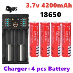 100% neue Original 18650 batterie 3,7 V wiederaufladbare liion für Led taschenlampe batery litio + USBCharger