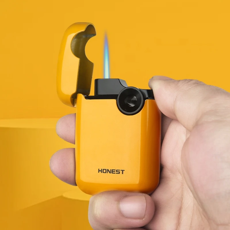 

HONEST Mini Cute Lighter Metal Windproof Jet Turbo Torch Refillable Butane Gas Lighters Smoking Accessories Gift for Women