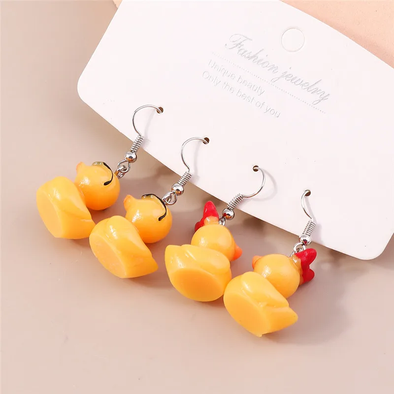 Aihua Cute Cartoon Animal Earrings Set Bowknot Sunglasses Duck Earring for Women Girls Trendy Jewelry Sets - view 4