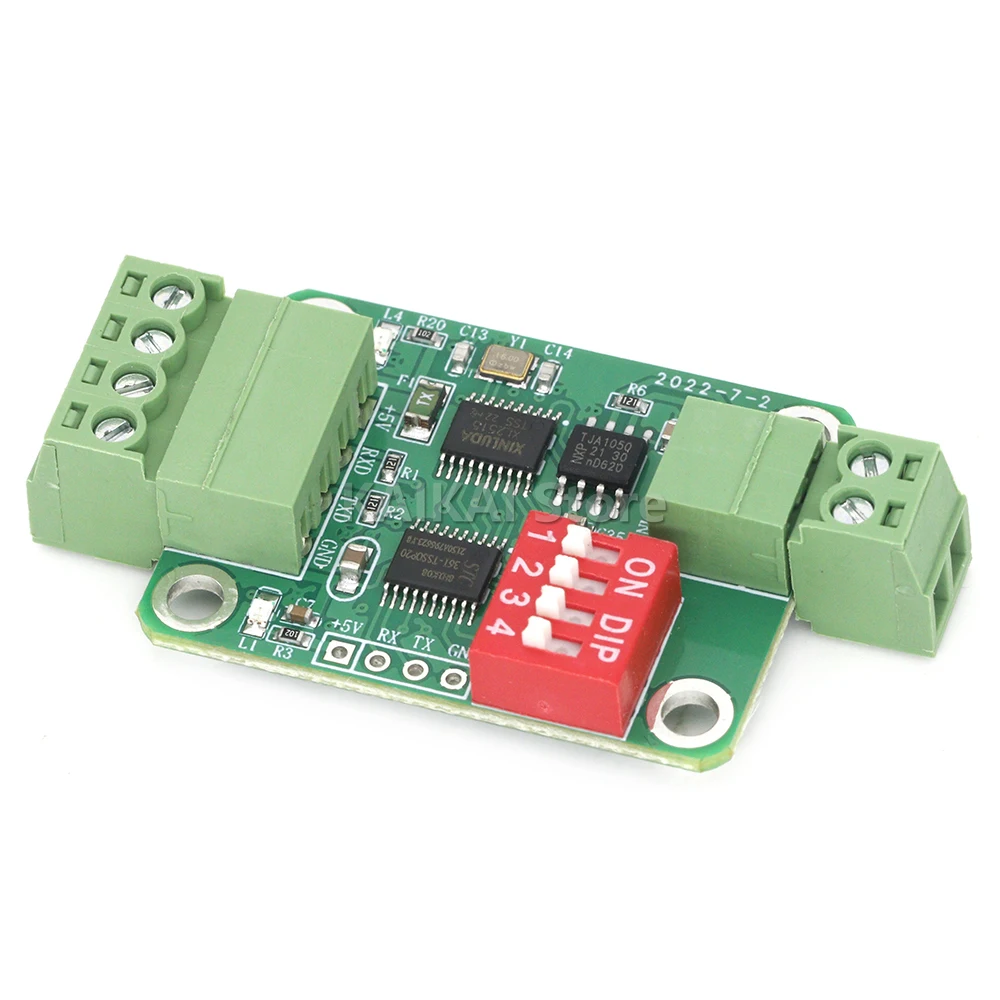 TTL serial port to CAN bus module TTL to RS232 module Serial port to CAN transparent transmission communication data module