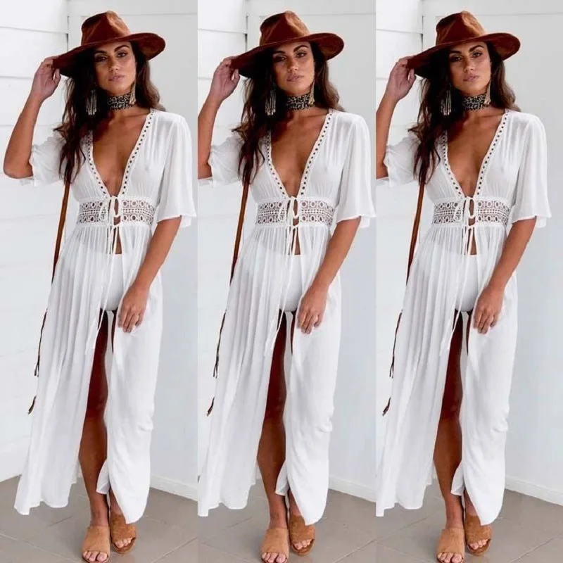 2024 Plus Size S-XXXL Women Bathing Swimsuit Bikini Swimwear Wrap Pareo Cover Up Beach Dress Sarong Women Clothing