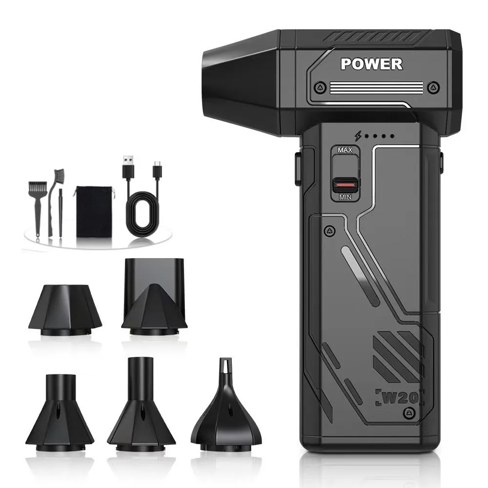 

Мини-электрический воздуходувка для воздуха-350000 об/мин, супермощный, перезаряжаемый, максимальная скорость ветра, 55 м/с, высокоскоростной бесщеточный двигатель для очистки