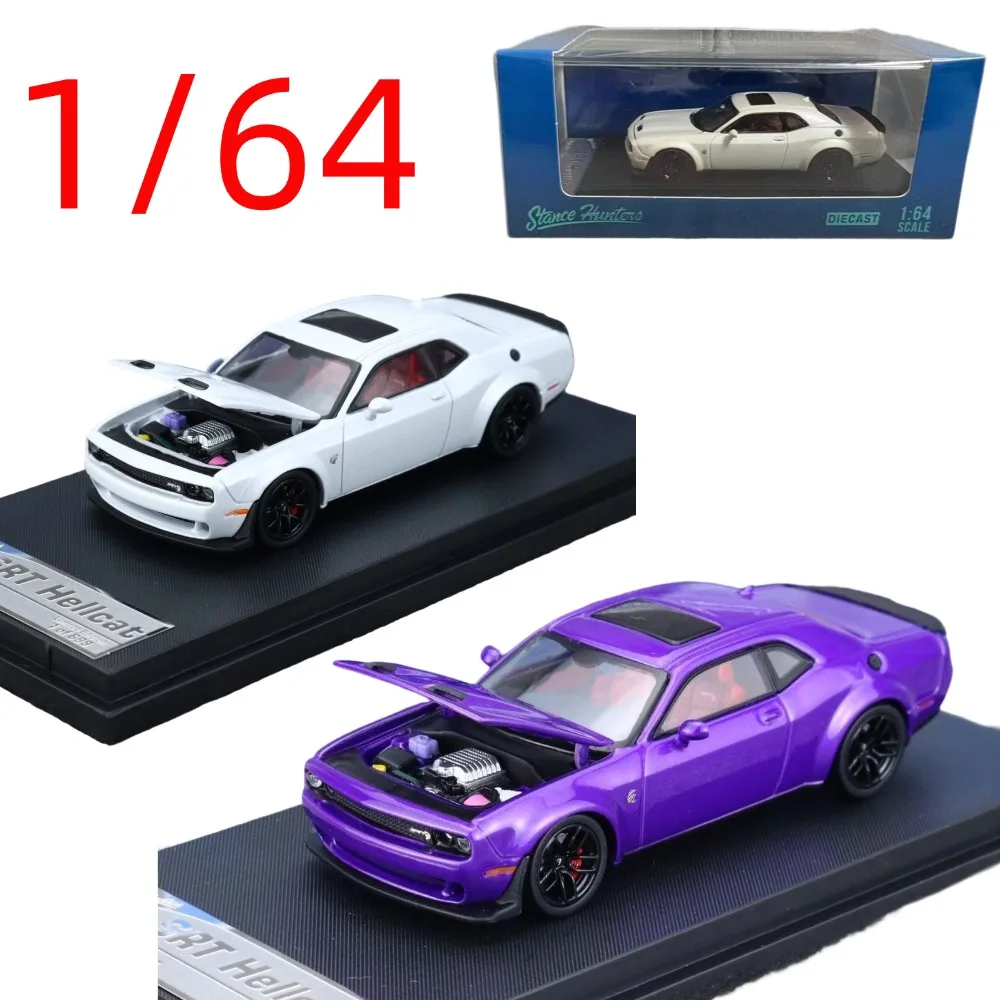 modele-de-voiture-sport-dodge-challenger-en-alliage-moule-sous-pression-sh-diecast-a-l'echelle-1-64-vehicule-de-course-dodge-challenger-modele-de-collection-et-d'exposition